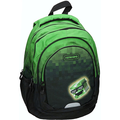 Рюкзак детский Astra "Pixel Hero", черный, зеленый