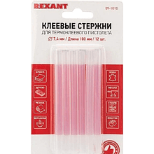 Стержни клеевые REXANT 09-1010, 7.4х100 мм, 12 шт/упак, прозрачный