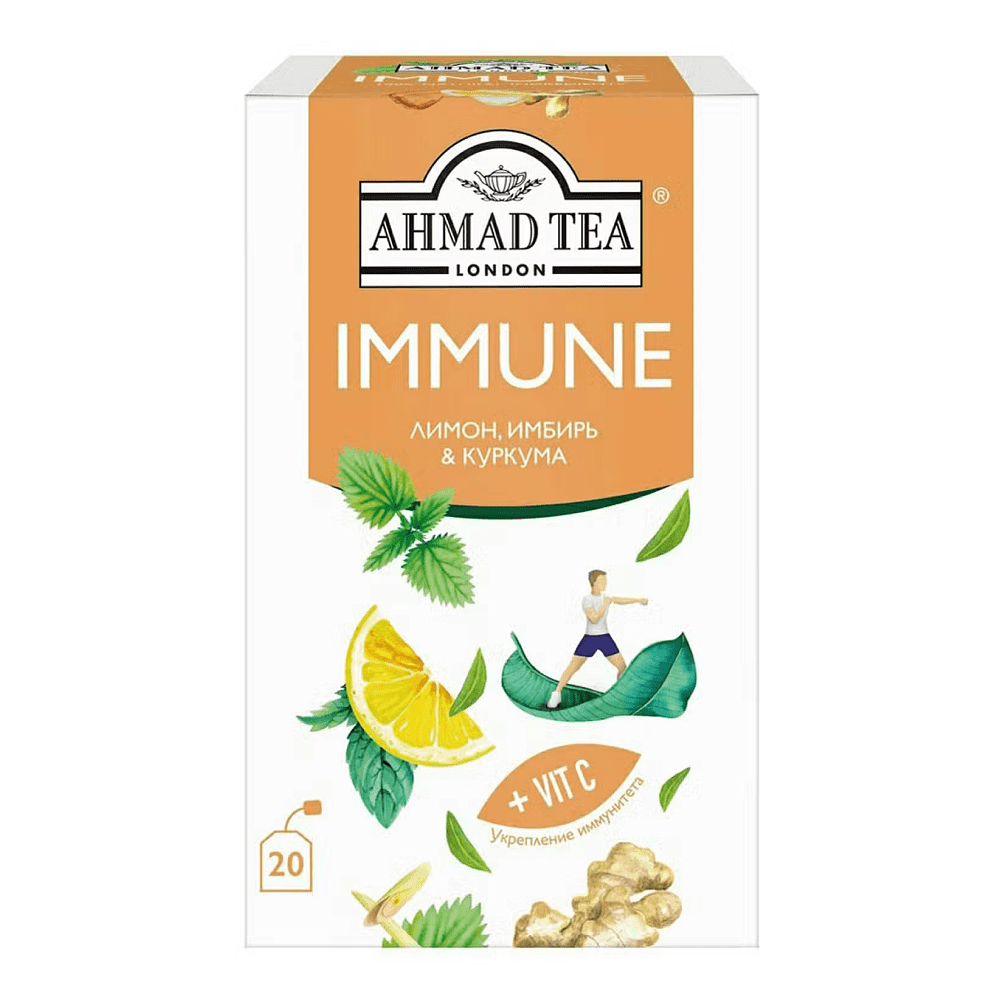 Чайный напиток "Ahmad Tea" Immune, 20 пакетиков х 1.5 г, травяной - 2