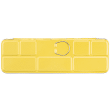 Пенал для акварели "Сонет" на 21 кювету, металл, желтый
