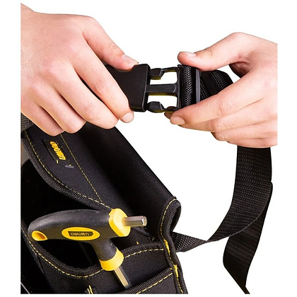 Сумка для инструментов поясная Deli YS EDL-P4, 220х140х200 мм, ткань Oxford, черный - 6