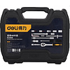 Набор головок торцевых Deli YS EDL1046 1/4", 4-14 мм, 46 шт, кейс, черный, серебристый - 4
