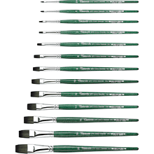Кисть для рисования "Tintoretto Emerald", синтетика, плоская, №16