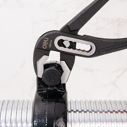 Клещи переставные Deli RS EDL2612Z, 300 мм, черный, красный - 2