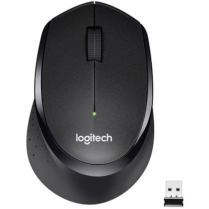Мышь Logitech "M330 Silent Plus", беспроводная, черный