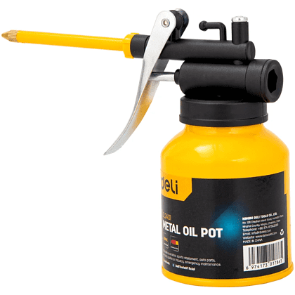 Масленка для смазки стальная Deli YS EDL2401, 180 мл, медный носик, желтая - 8