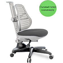 Кресло детское Comf-Pro С3 317 Chair, пластик, ткань, серый, пластик, корпус черный, серый, с чехлом салатовым
