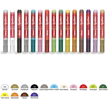 Маркер акриловый для кожи "Darwi", 2 мм, темно-желтый - 6