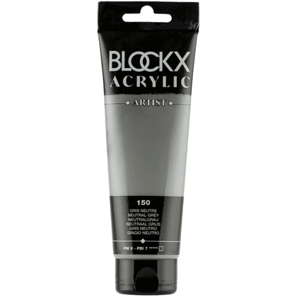 Краски акриловые "Blockx", 150 нейтральный серый, 120 мл