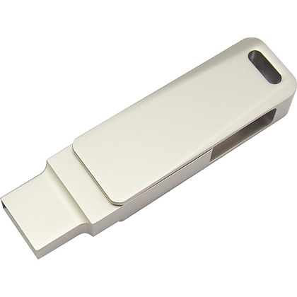 USB Flash накопитель 3.0 128 Gb СК-046, TypeC Dual, металл, серебристый - 3