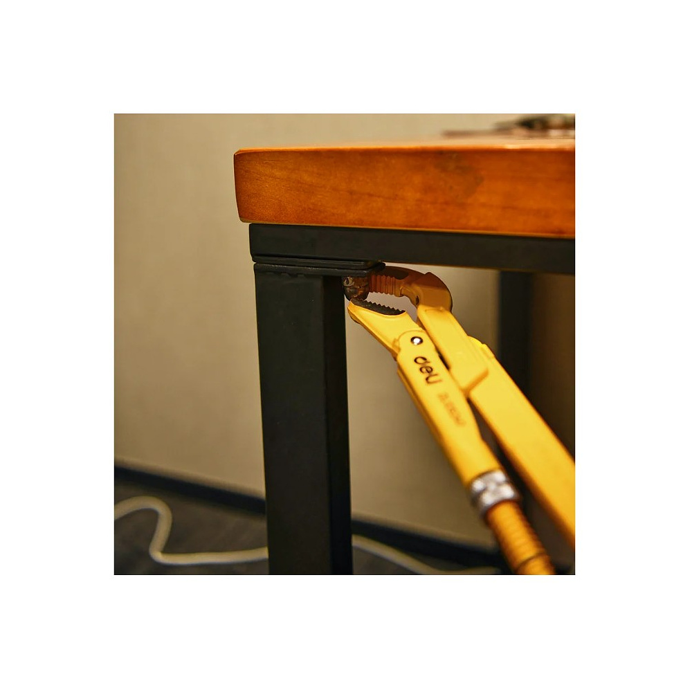 Ключ трубный Deli YS EDL105240 1", тип S, раскрытие губок 40 мм, желтый - 7