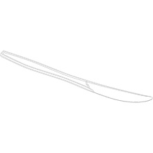 Нож из кукурузного крахмала одноразовый, 160мм, 50шт/упак, белый