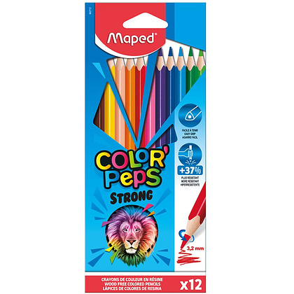 Цветные карандаши Maped "Color Peps Strong", 12 цветов