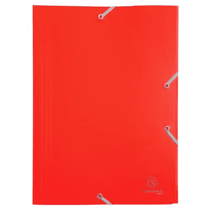 Папка на резинках "Exacompta", A4, 15 мм, полипропилен, красный