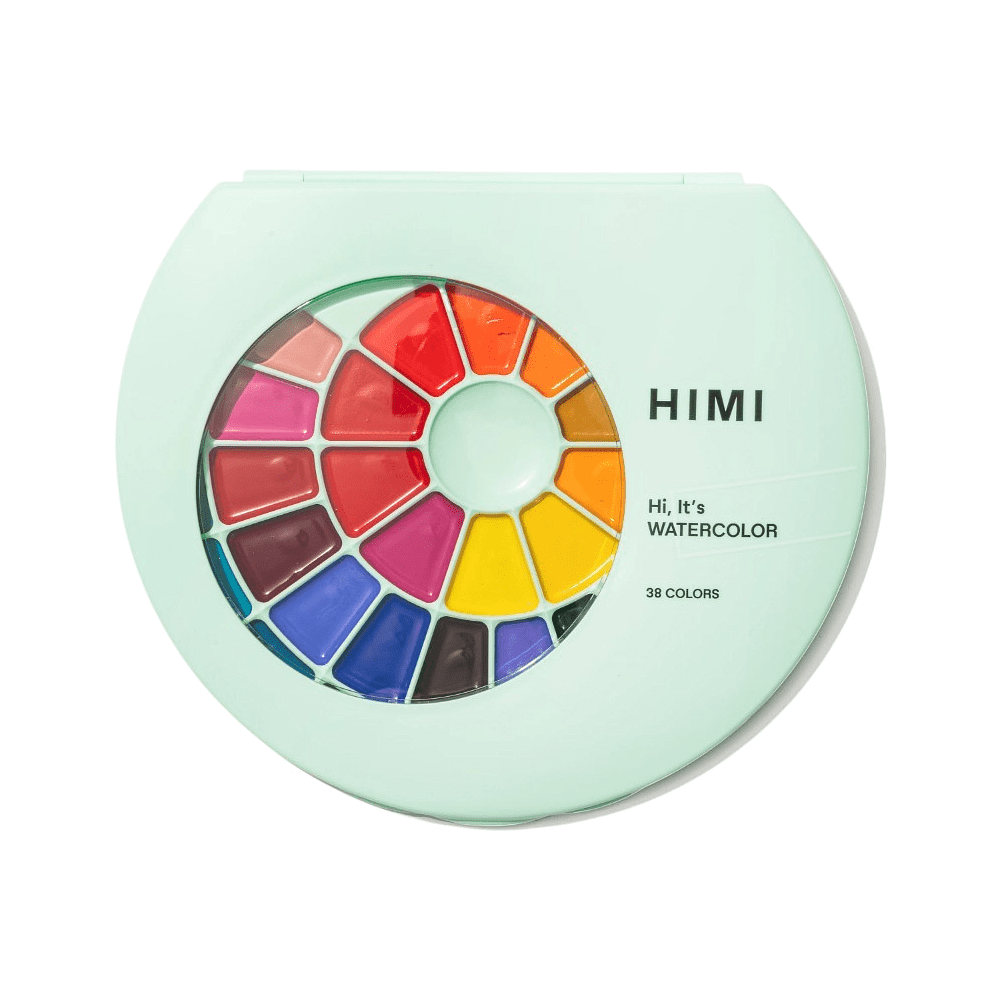 Краски акварельные "Himi", набор, 38 цветов, зелёный футляр - 4