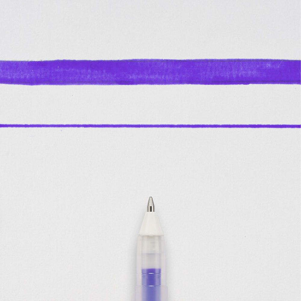 Ручка гелевая "Gelly Roll Glaze", 0.6 мм, прозрачный, стерж. фиолетовый - 2