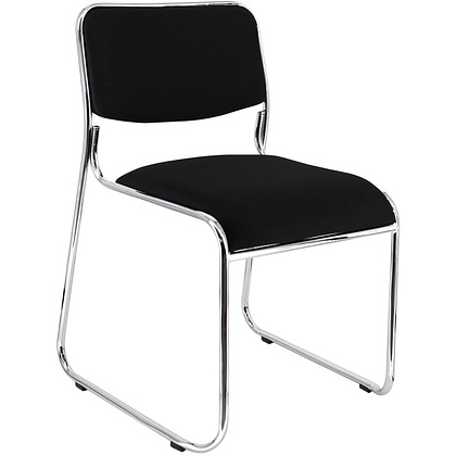 Стул для посетителей EVERPROF "Fix", ткань, металл, черный