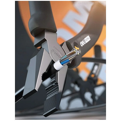 Длинногубцы Deli HS EHT2007, 180 мм, Soft Touch, черный - 8