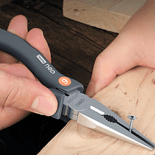 Длинногубцы Deli HS HT2106C, 160 мм, Soft Touch, оранжевый