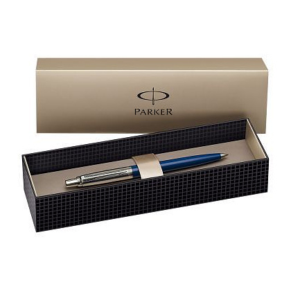 Ручка шариковая автоматическая "Parker Jotter Royal Blue CT", 1.0 мм, синий, серебристый, стерж. синий - 5