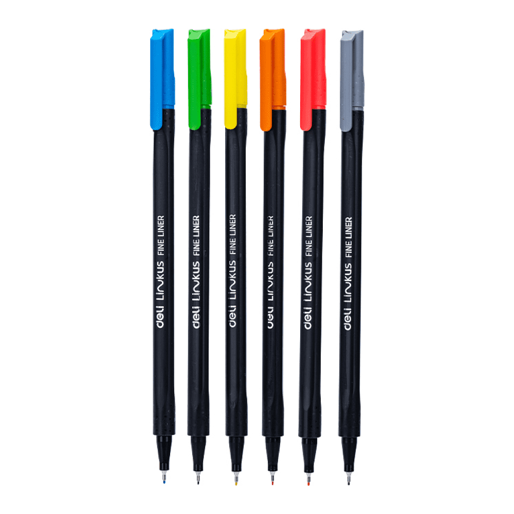 Ручка-лайнер "Linkus", 0.45 мм, 6 шт, ассорти