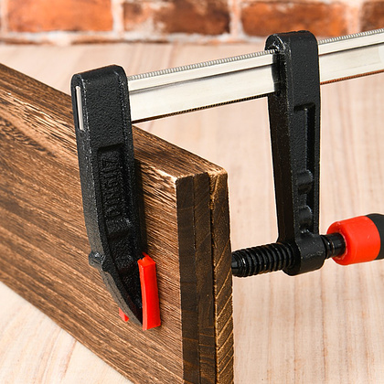 Струбцина F-образная Deli RS EDL110830Z, 80х300 мм, усиленная, черный, красный - 6