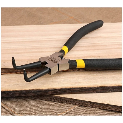 Съемники стопорных колец Deli YS EDL20521-4, 180 мм., набор 4 шт., желтый, черный - 5