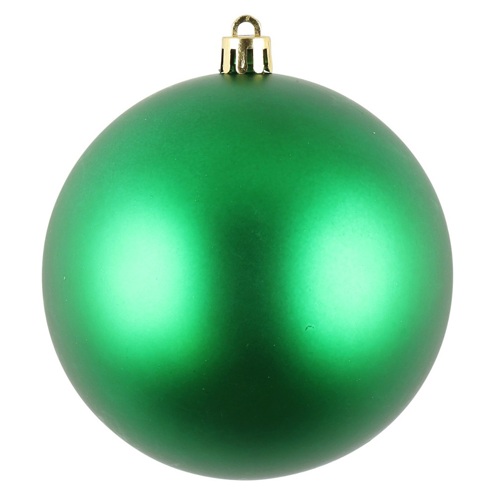 Шар елочный "Матовый", 10 см, пластик, зеленый, 3 шт/уп. - 2