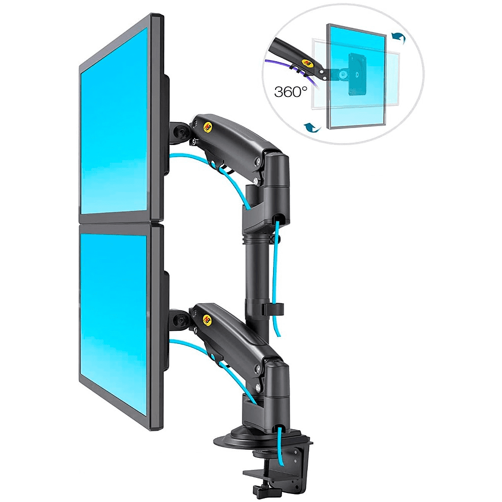 Кронштейн для монитора NB H180 (на два монитора), т.-серый - 4