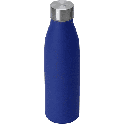 Бутылка для воды "Rely", металл, 650 мл, синий, серебристый