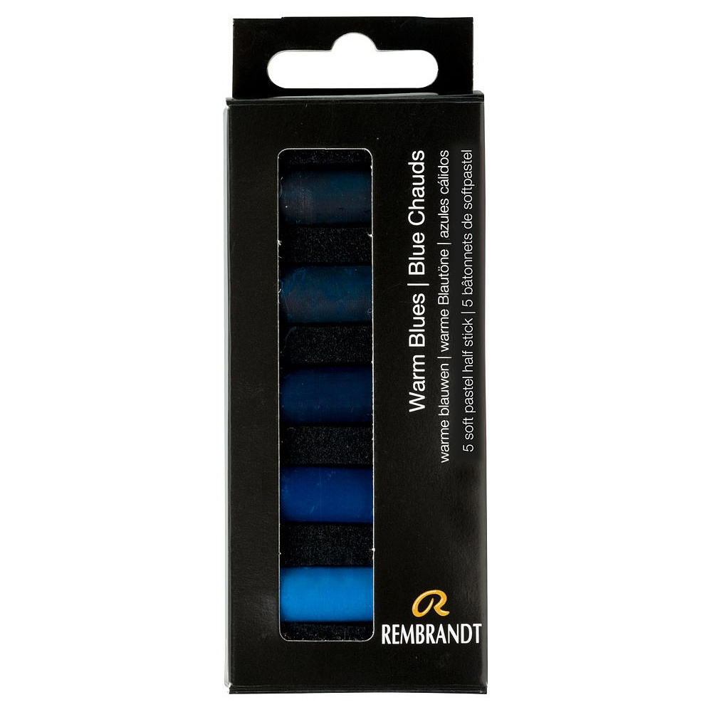 Набор мягкой пастели "Rembrandt Half Pastel", 5 цветов, теплые синие