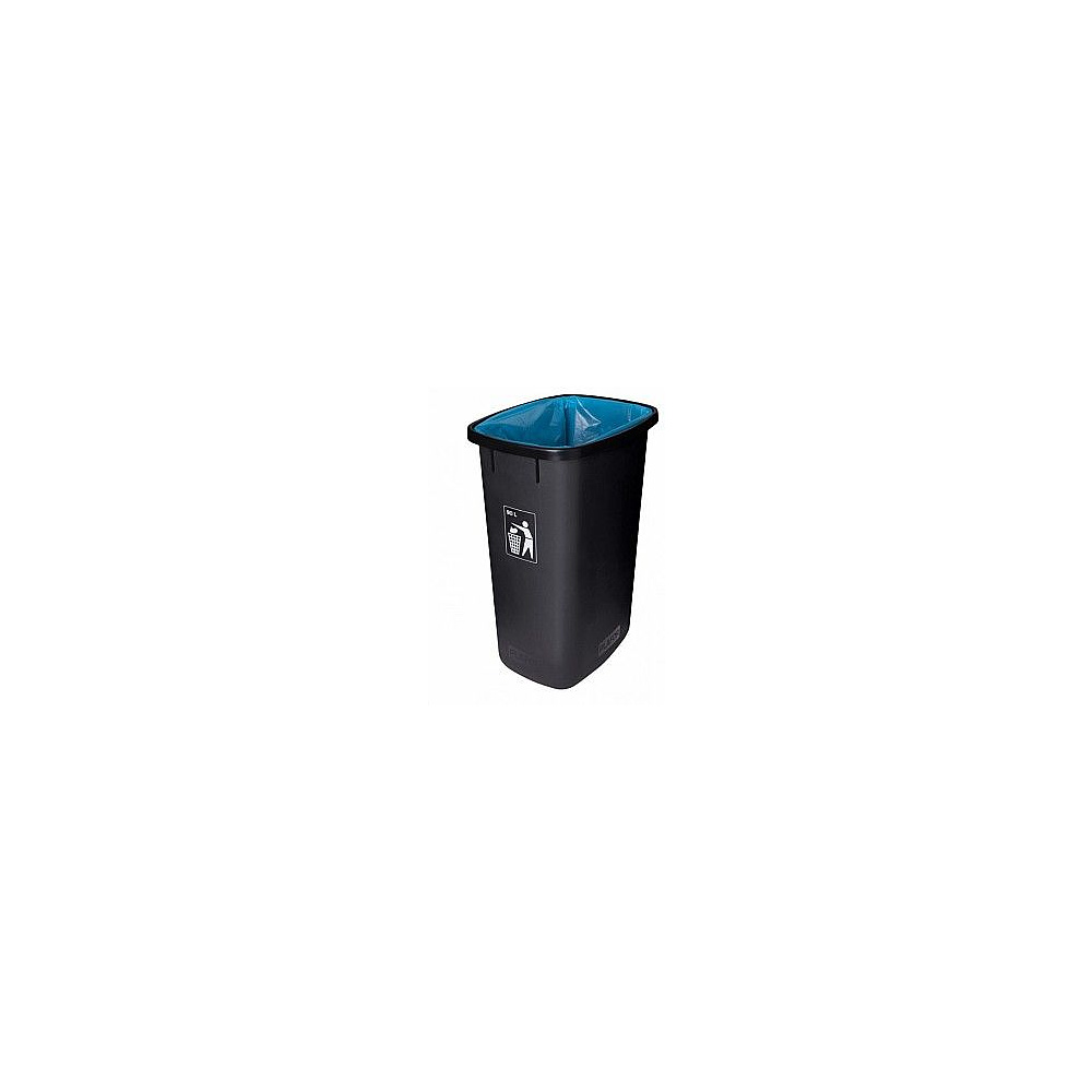 Урна Plafor Sort bin для мусора 90л, цв.черный/голубой - 2