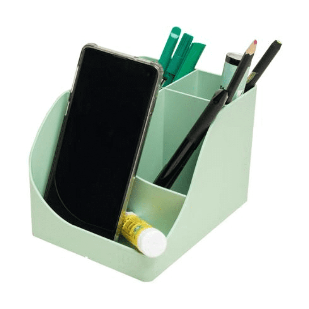 Подставка для ручек "Autentik", пластик, 5 делений, шалфейно-зеленый - 6