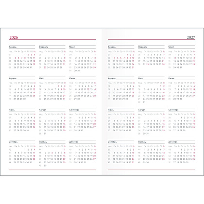 Ежедневник датированный "Berlin", А5, бордовый, 2026 - 6