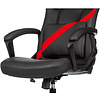 Кресло игровое "Zombie DRIVER", экокожа, пластик, черный, красный - 7
