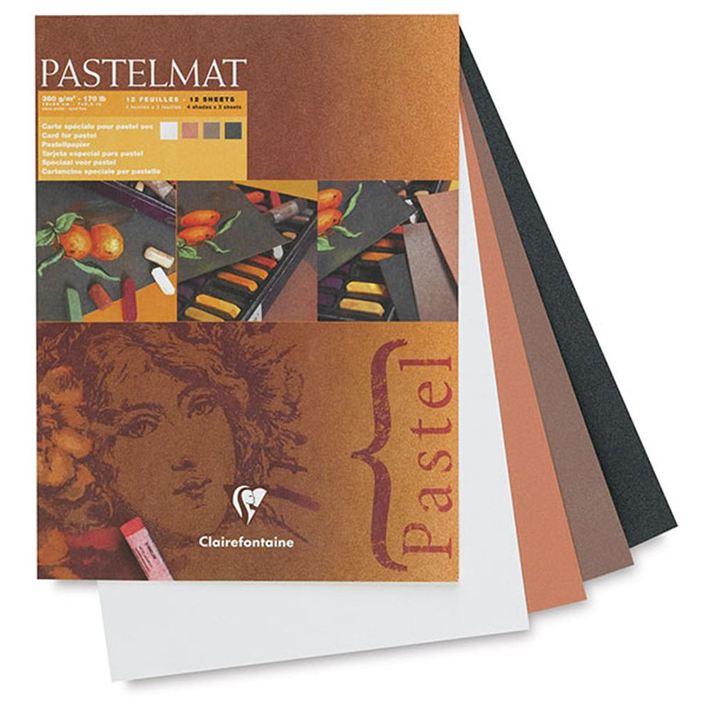 Блок бумаги "Pastelmat", 24x30 см, 360 г/м2, 12 листов, 4 цвета - 2