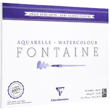 Блок-склейка бумаги для акварели "Fontaine", 24x30 см, 300 г/м2, 25 листов
