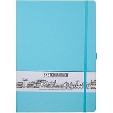 Скетчбук "Sketchmarker", 21x29,7 см, 140 г/м2, 80 листов, небесно-голубой