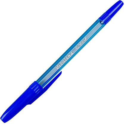 Ручка шариковая "Vitolina", 1.0 мм, прозрачный, стерж. синий