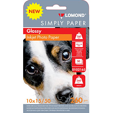 Фотобумага глянцевая для струйной печати "Lomond", А6, 50 листов, 260 г/м2