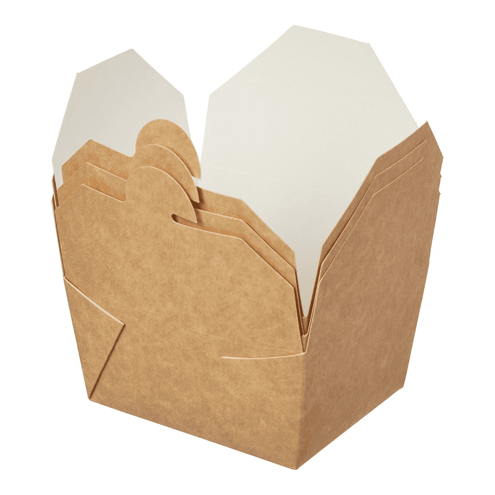 Контейнер бумажный, 600 мл, Fold Box, 130/110х110/90х65, 50 шт, крафт - 3