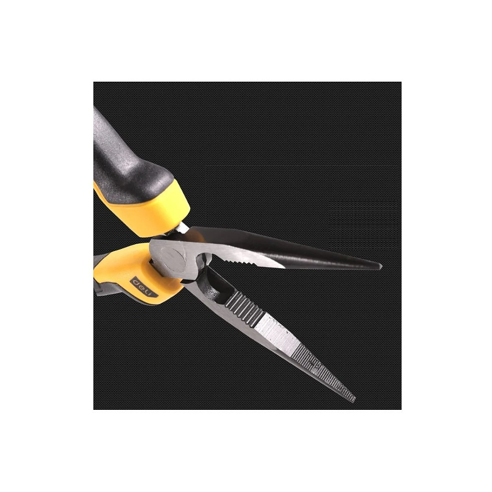 Длинногубцы Deli YS EDL2108Z, 200 мм., желтый, черный - 6