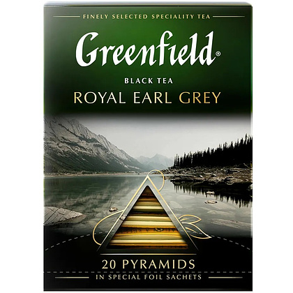 Чай черный Greenfield "Royal Earl Grey", в пирамидках, 20 шт