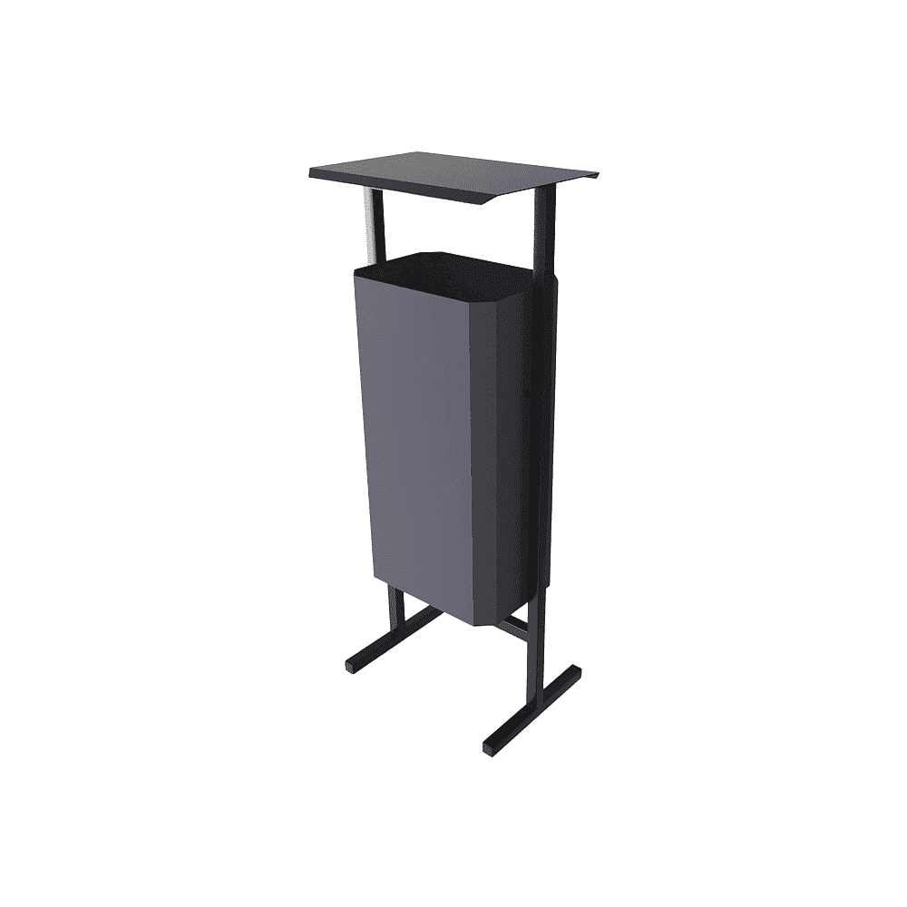 Урна уличная для мусора СТАНДАРТ, 50 л, металл, серый