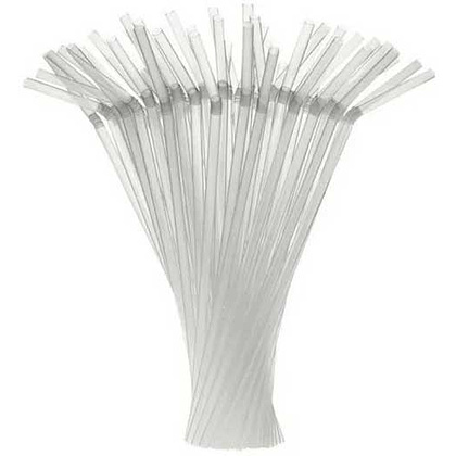 Трубочки для коктейля с гофрой, 210x5 мм, 250 шт, прозрачные