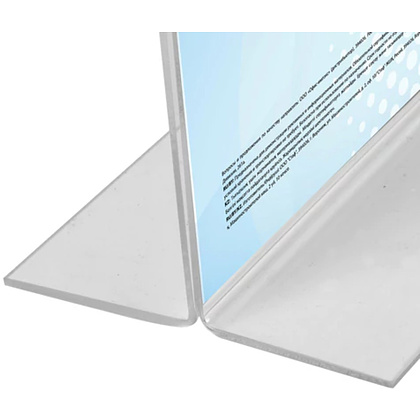 Стойка информационная "Brauberg", настольная, A4, вертикальная, прозрачный - 4