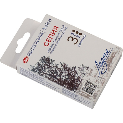 Сепия "Ладога", набор мелков, 3 цвета, светлая - 2