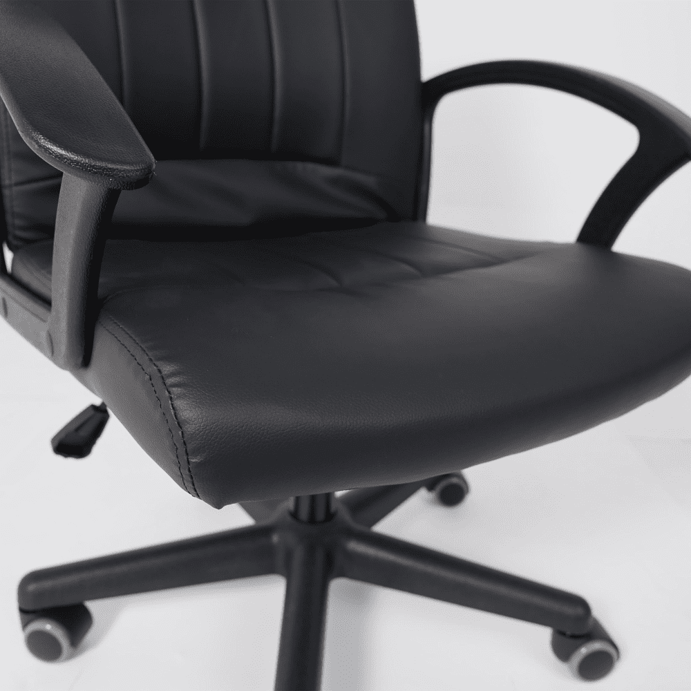 Компьютерное кресло "POLO", экокожа, пластик, черный - 6