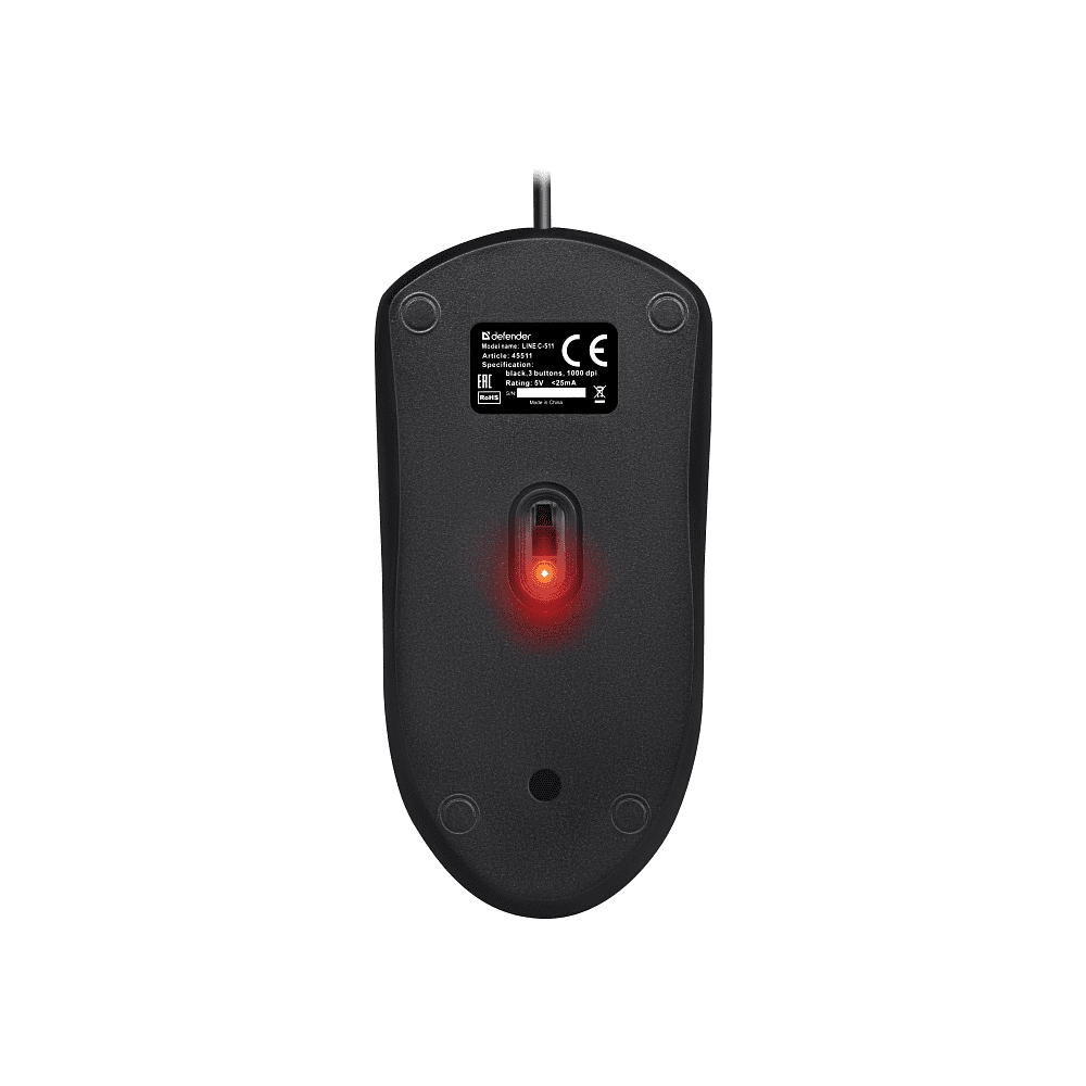 Клавиатура + мышь Defender "Line C-511", проводная, черный - 3