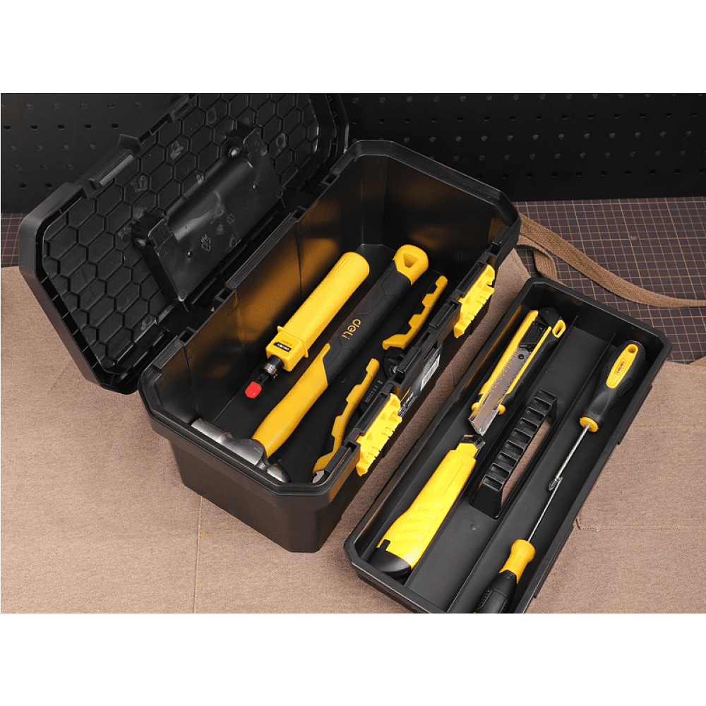 Ящик для инструмента Deli "DL432918", 425х230х195 мм, пластмасса - 3